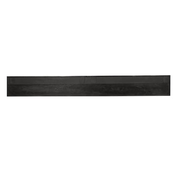 Schwebendes TV-Möbel - Schwarzes Mangoholz, Vertikale Lamellenfront, Grifflose Türen, 240 cm – Madison | Starfurn