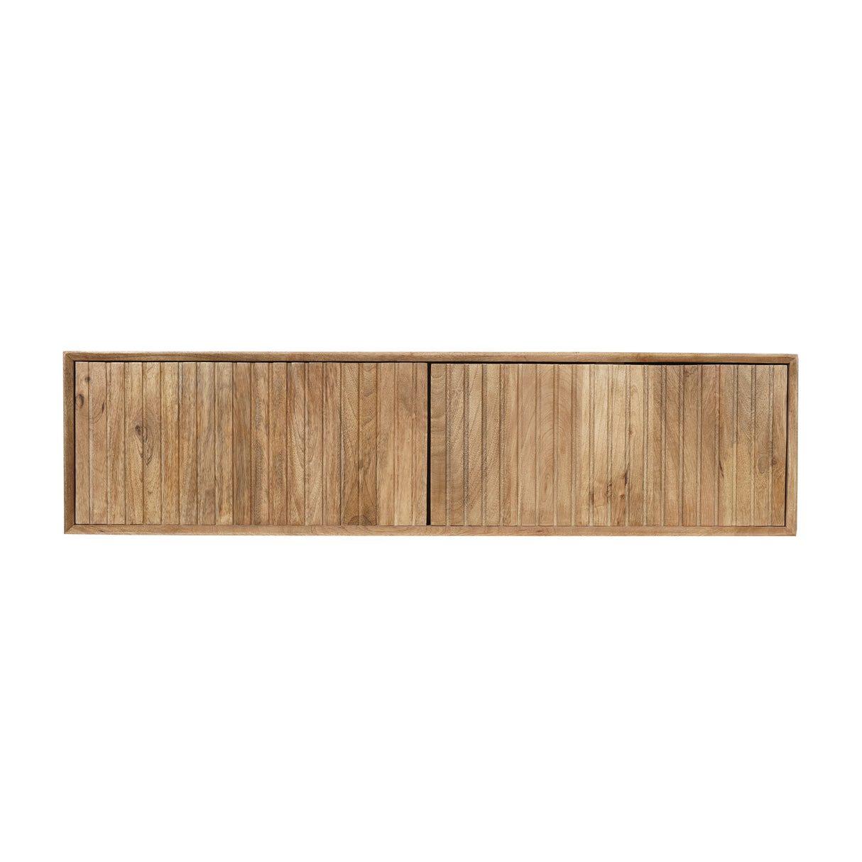 TV Möbel – Mangoholz, Wandmontage, Lattenstruktur – Madison | Starfurn