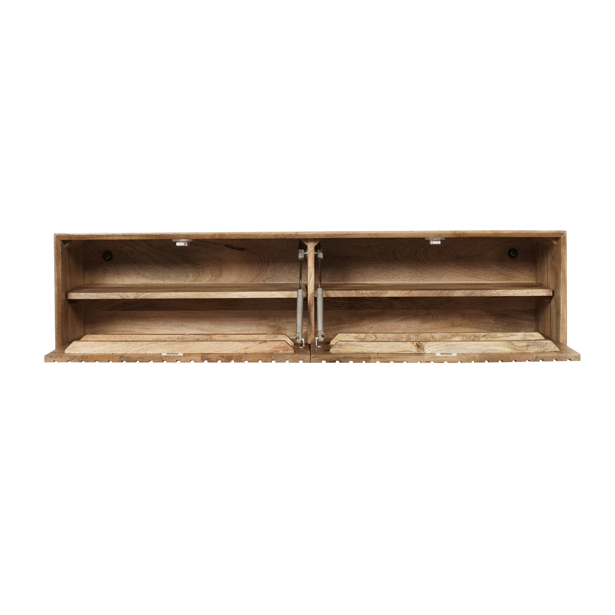 TV Möbel – Mangoholz, Wandmontage, Lattenstruktur – Madison | Starfurn