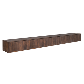 Schwebendes TV-Möbel – Mangoholz, Lamellenfront, Braunoptik – Madison | Starfurn