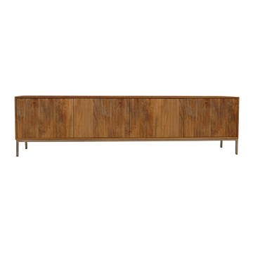 TV-Möbel – Mangoholz, Lattenfront, Naturfarbe – Madison | Starfurn