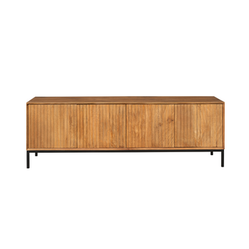 TV-Möbel – Mangoholz, Lattenfront, Naturfarbe – Madison | Starfurn