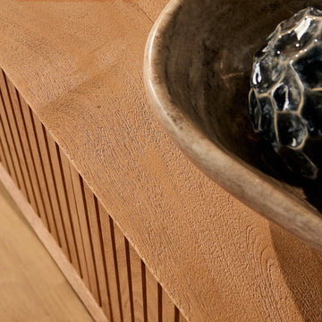 TV-Möbel – Mangoholz, Lattenfront, Naturfarbe – Madison | Starfurn
