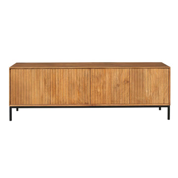 TV-Möbel – Mangoholz, Lattenfront, Naturfarbe – Madison | Starfurn