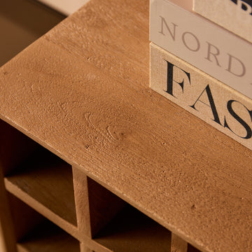 Weinschrank - Massives Mangoholz, Lamellentür, Flaschenaufbewahrung - Madison | Starfurn
