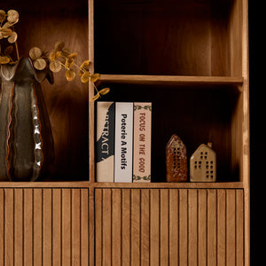Shelf – Mango Wood, Slat Pattern, Metal Frame XL – Madison | Starfurn