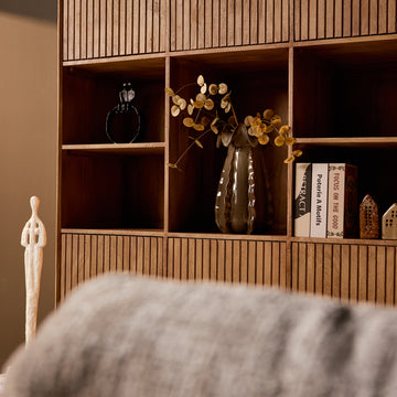 schrank – Mangoholz, Lattenmuster, Metallgestell XL – Madison | Starfurn