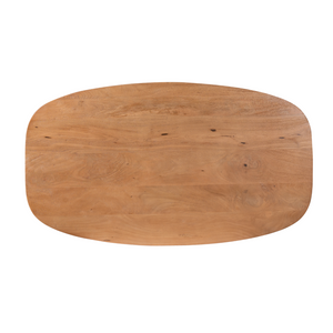 Dining Table – Mango Wood, Black Metal, Natural Look – Madison | Starfurn