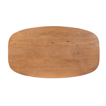 Dining Table – Mango Wood, Black Metal, Natural Look – Madison | Starfurn