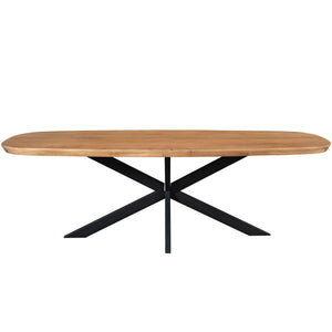 Dining Table – Danish Oval Design, Natural Color, Mango Wood – Madison | Starfurn