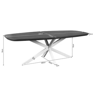 Dining Table – Danish Oval Design, Natural Color, Mango Wood – Madison | Starfurn