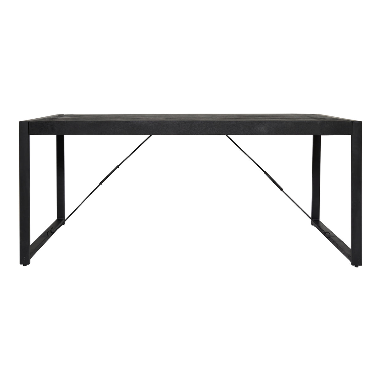 Dining Table – Rectangular Shape, Mango Wood, Black Finish – Boaz | Starfurn