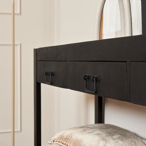 Side Table – Mango Wood Tabletop, Metal Frame, Black Finish – Boaz | Starfurn