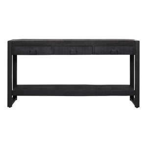 Side Table – Mango Wood Tabletop, Metal Frame, Black Finish – Boaz | Starfurn