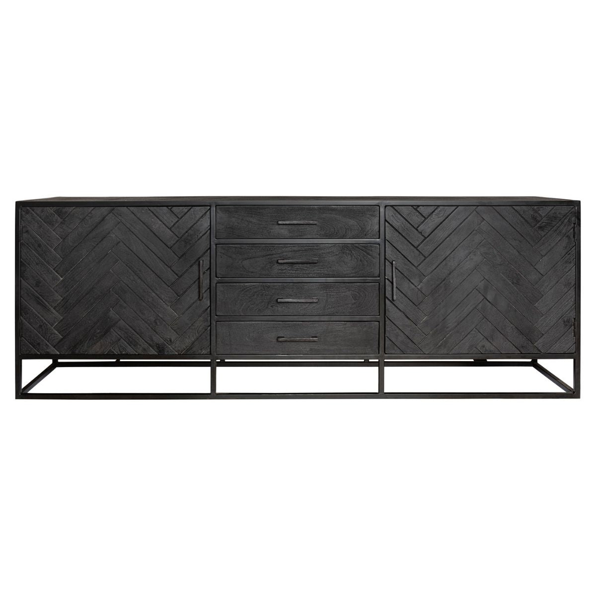 Sideboard – Mango Wood Construction, Metal Frame, Modern Design – New York | Starfurn