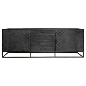 Sideboard – Mango Wood Construction, Metal Frame, Modern Design – New York | Starfurn