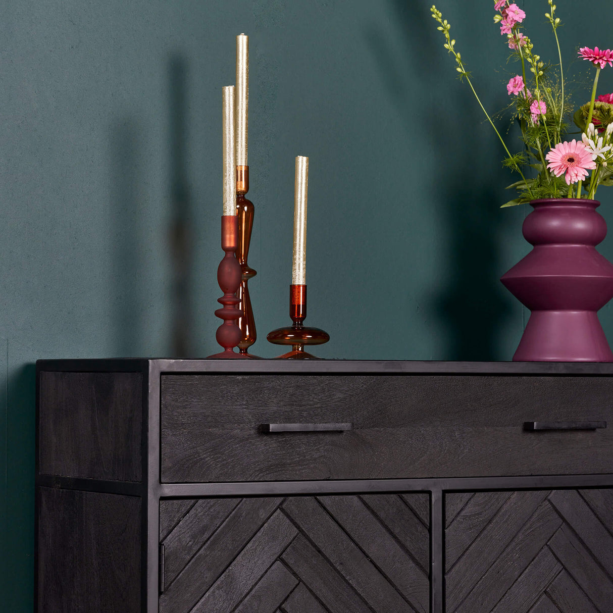 Cabinet New York | Mango wood and steel | 100 cm