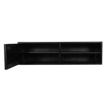 TV-Möbel - Mangoholz Schwarz, Fischgrätmuster, Zwei Fächer, 120 cm – New York | Starfurn
