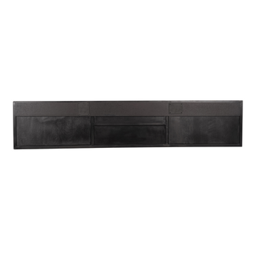 TV-Möbel - Mangoholz Schwarz, Fischgrätmuster, Offenes Fach, 160 cm – New York | Starfurn