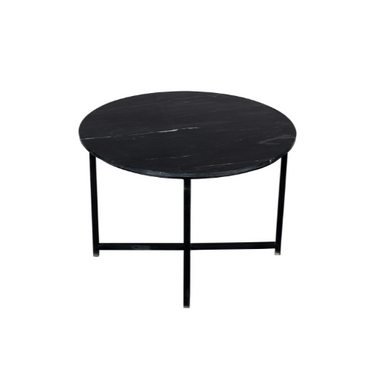 Coffee Table – Black Marble Top, Square Metal Frame, Modern Design – Collin | Starfurn