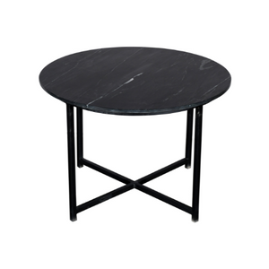 Coffee Table – Black Marble Top, Square Metal Frame, Modern Design – Collin | Starfurn