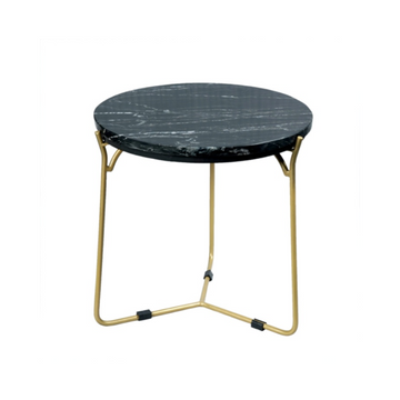 Couchtisch – Schwarze Marmor, Gold Metall, Rundes Nesting – Caly | Starfurn
