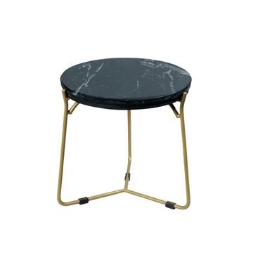 Couchtisch – Schwarze Marmor, Gold Metall, Rundes Nesting – Caly | Starfurn