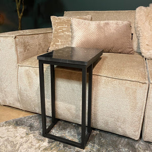Side Table – Black Marble Top, Metal Frame, Compact Design – Nova | Starfurn