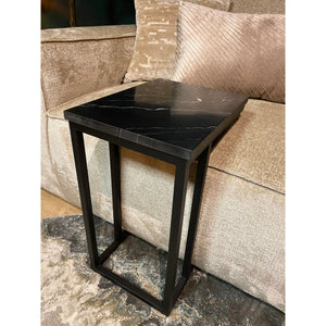 Side Table – Black Marble Top, Metal Frame, Compact Design – Nova | Starfurn