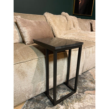 Side Table – Black Marble Top, Metal Frame, Compact Design – Nova | Starfurn