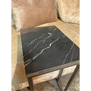 Side Table – Black Marble Top, Metal Frame, Compact Design – Nova | Starfurn