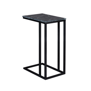 Beistelltisch – Schwarze Marmorplatte, Metallrahmen, Lackierte Oberfläche – Slider | Starfurn