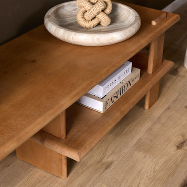 TV Unit – Modern Design, Natural Colour, Mango Wood – Lina | Starfurn