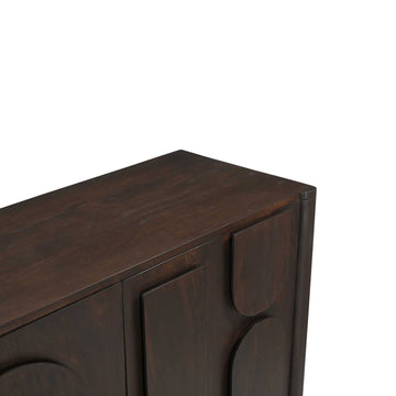 Sideboard - Mangoholz Braun, Organische Fronten, Geräumiger Stauraum, 160 cm – Zana | Starfurn