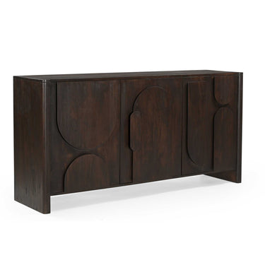 Sideboard - Mangoholz Braun, Organische Fronten, Geräumiger Stauraum, 160 cm – Zana | Starfurn
