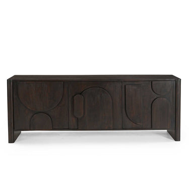 TV unit – Solid mango wood, organic doors, modern design – Zana | Starfurn