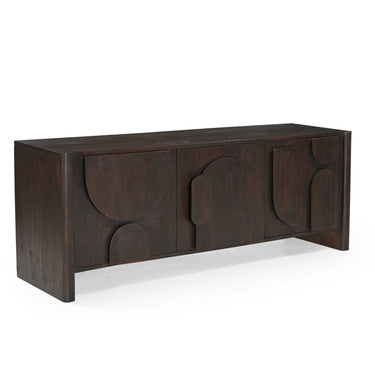 TV unit – Solid mango wood, organic doors, modern design – Zana | Starfurn