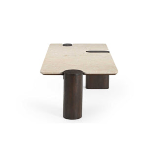 Coffee Table - Marble Tabletop, Mango Wood Frame, Modern Design - Maeve | Starfurn