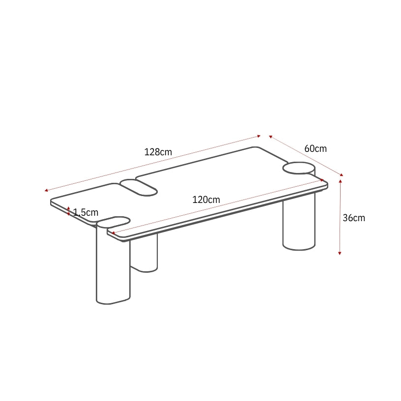 Coffee Table - Marble Tabletop, Mango Wood Frame, Modern Design - Maeve | Starfurn