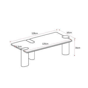 Coffee Table - Marble Tabletop, Mango Wood Frame, Modern Design - Maeve | Starfurn