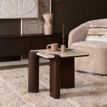 Couchtisch – Braune Marmor Oberfläche, Marmor Material, Modernes Design – Maeve | Starfurn