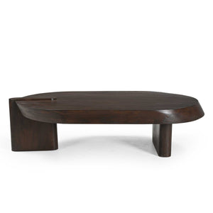 Couchtisch – Mangoholz, Braune Farbe, Breite Beine – Rava | Starfurn