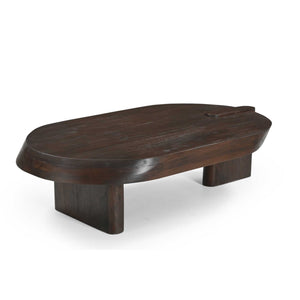 Couchtisch – Mangoholz, Braune Farbe, Breite Beine – Rava | Starfurn