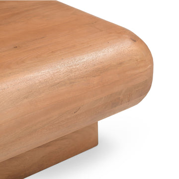 Couchtisch – Natur Mangoholz, Abgerundete Ecken, Massives Design 80 cm - Fedde | Starfurn