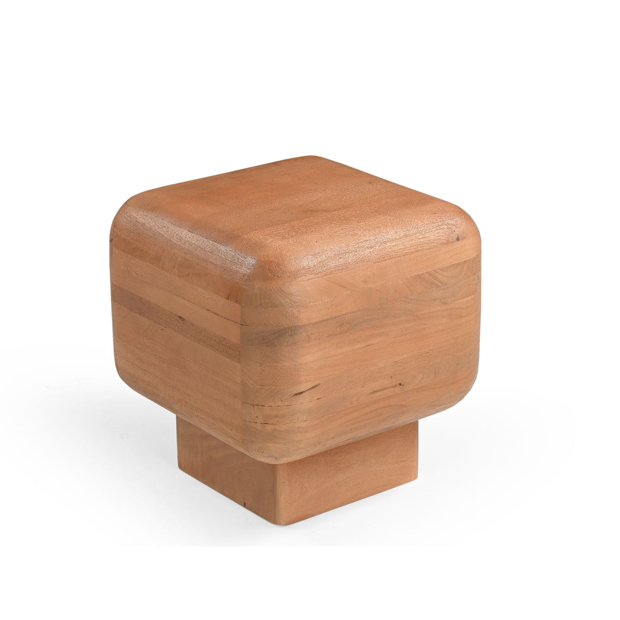 Beistelltisch – Natur Mangoholz, Abgerundete Ecken, Massives Design, 45 cm - Fedde | Starfurn