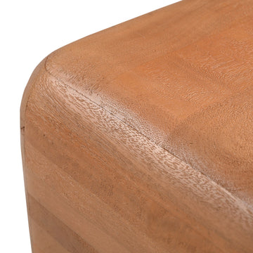 Beistelltisch – Natur Mangoholz, Abgerundete Ecken, Massives Design, 45 cm - Fedde | Starfurn