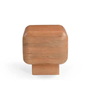 Beistelltisch – Natur Mangoholz, Abgerundete Ecken, Massives Design, 45 cm - Fedde | Starfurn
