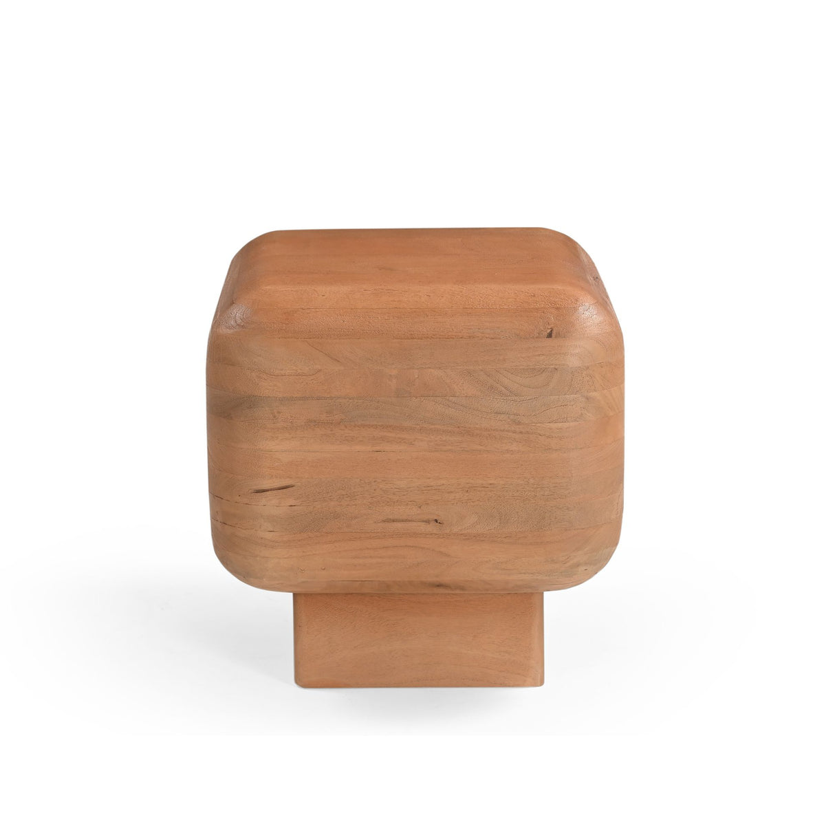 Beistelltisch – Natur Mangoholz, Abgerundete Ecken, Massives Design, 45 cm - Fedde | Starfurn