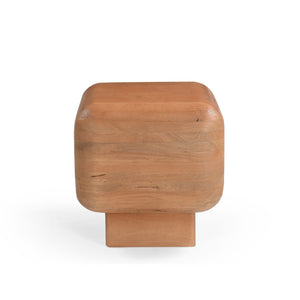 Beistelltisch – Natur Mangoholz, Abgerundete Ecken, Massives Design, 45 cm - Fedde | Starfurn