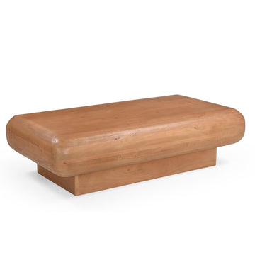 Couchtisch – Natur Mangoholz, Abgerundete Ecken, Massives Design 120 cm – Fedde | Starfurn
